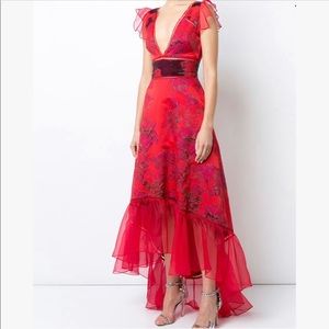 Marchesa Notte Jacquard Gown